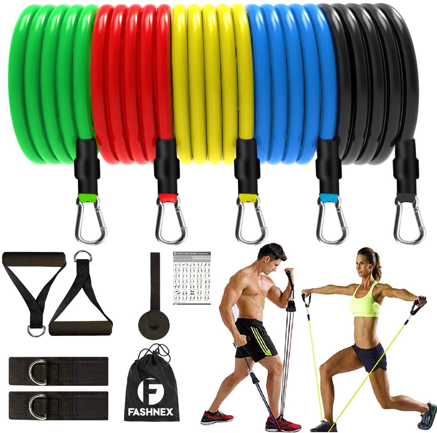 11-in-1 Home Gym Resistance Bands | Portable Fitness Training Set