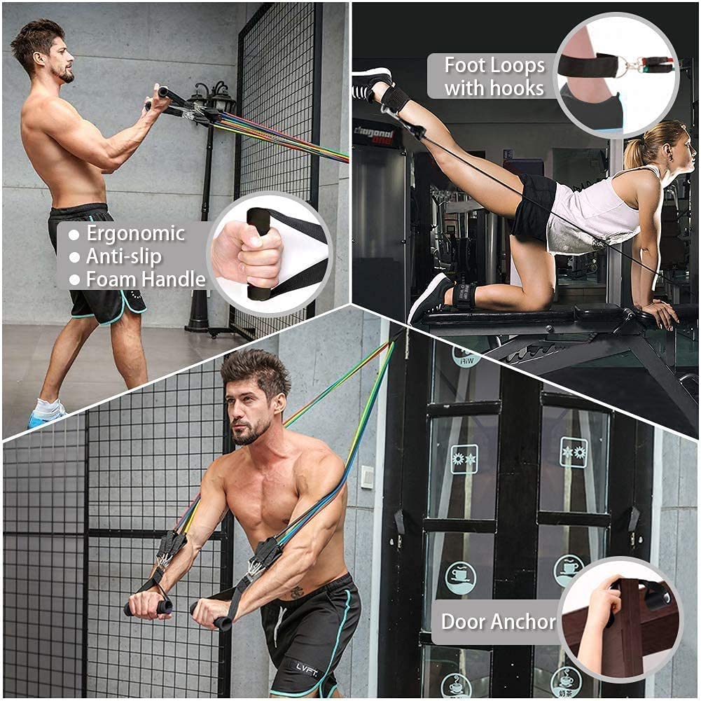11-in-1 Home Gym Resistance Bands | Portable Fitness Training Set
