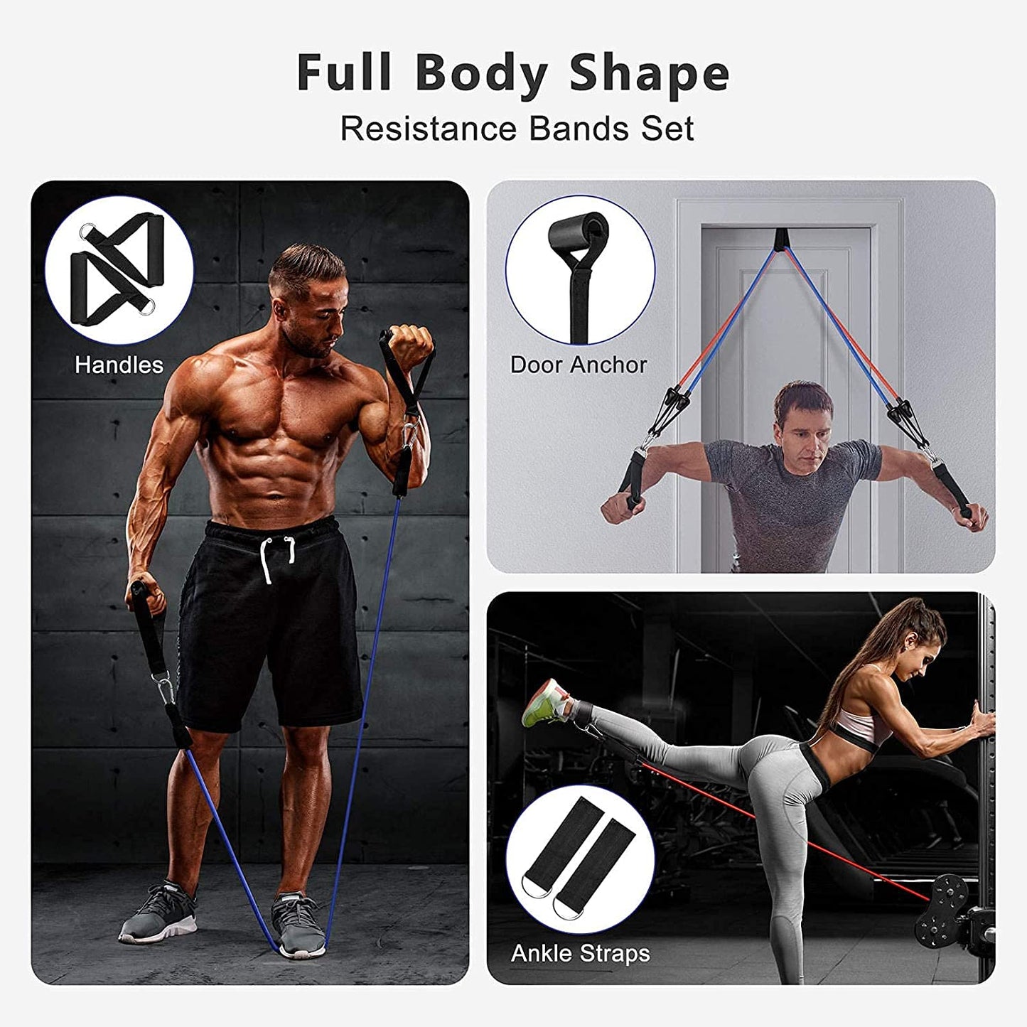 11-in-1 Home Gym Resistance Bands | Portable Fitness Training Set