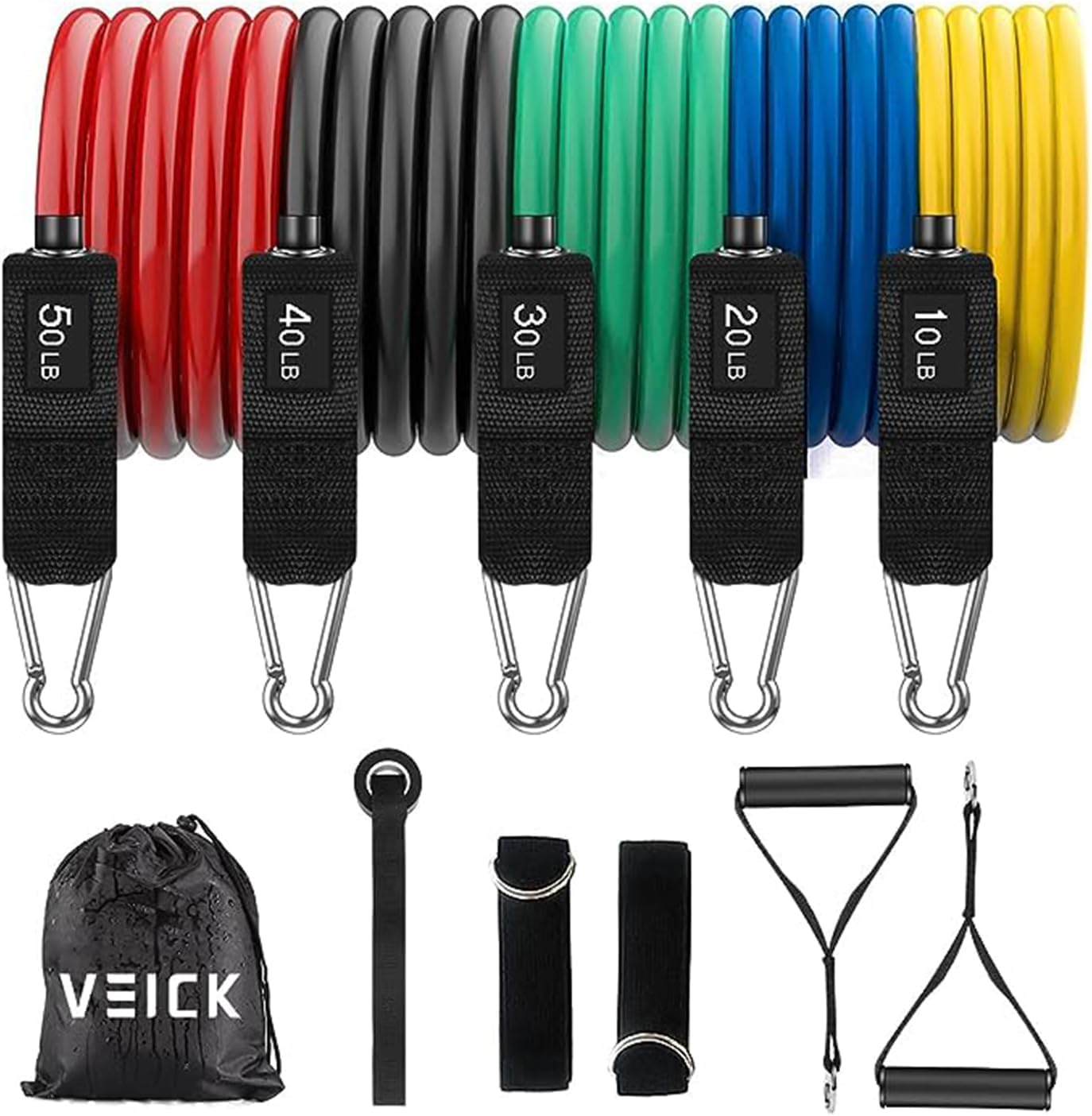 11-in-1 Home Gym Resistance Bands | Portable Fitness Training Set
