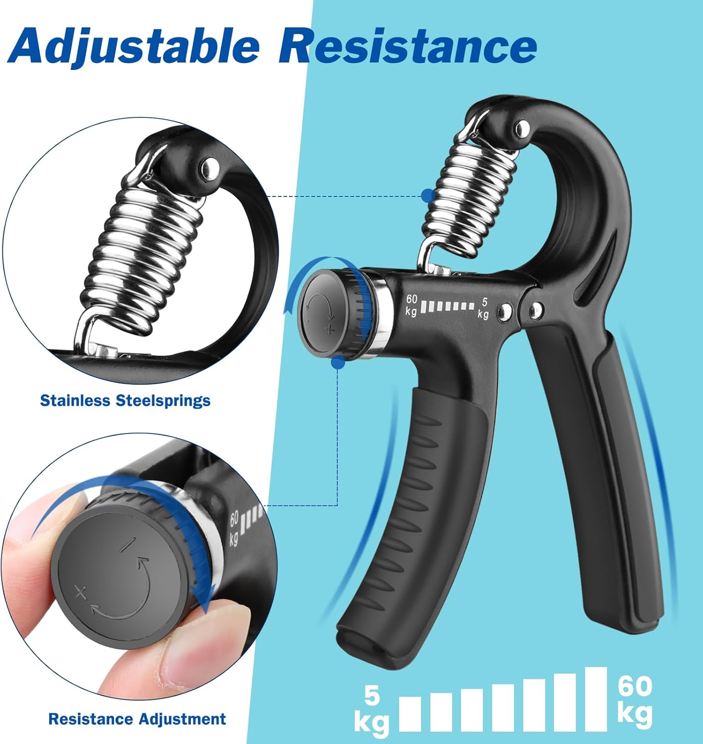 Adjustable Wrist & Forearm Strengthener – Grip Trainer