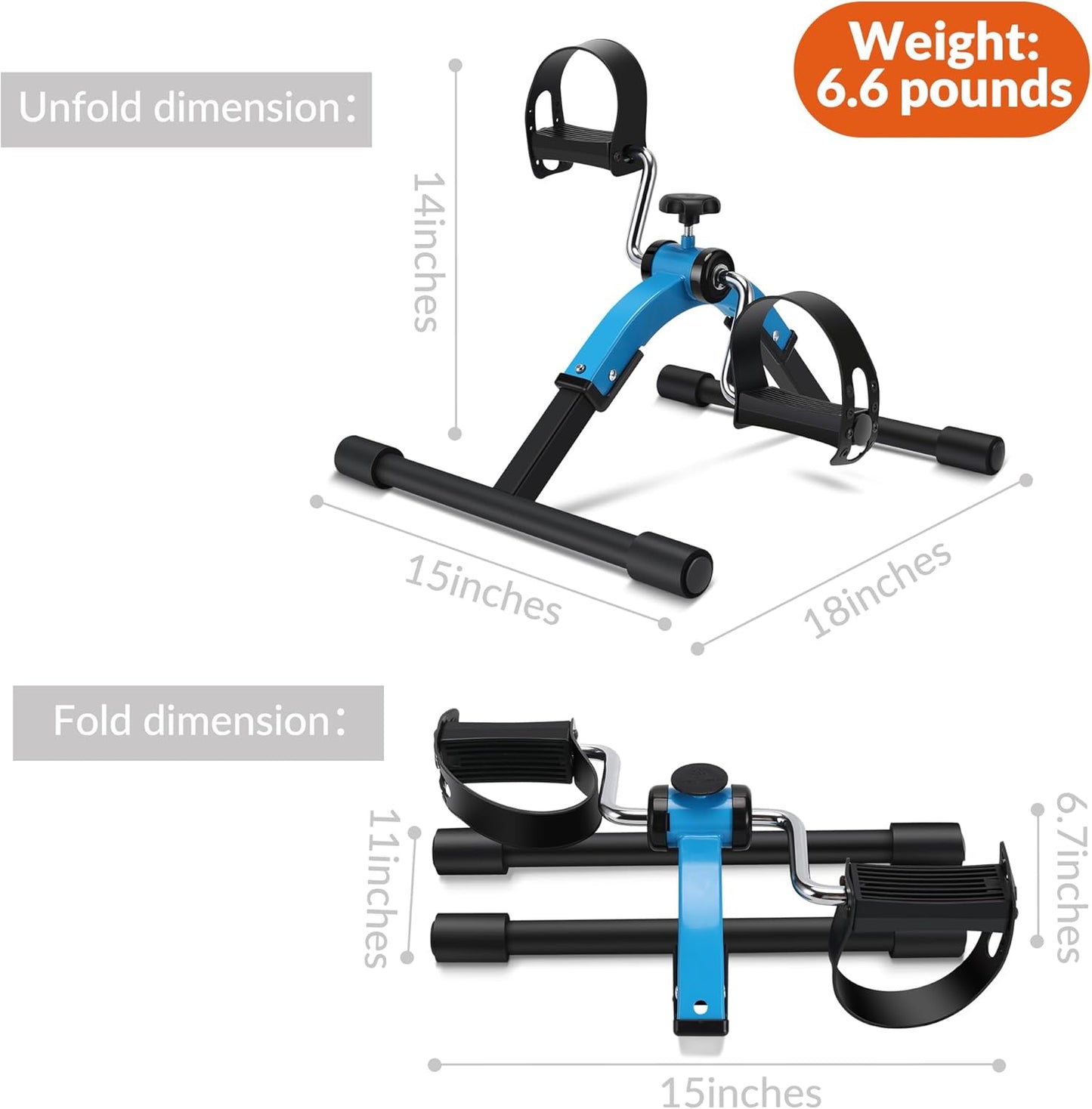 Portable Mini Exercise Cycle | Adjustable & Non-Skid Design