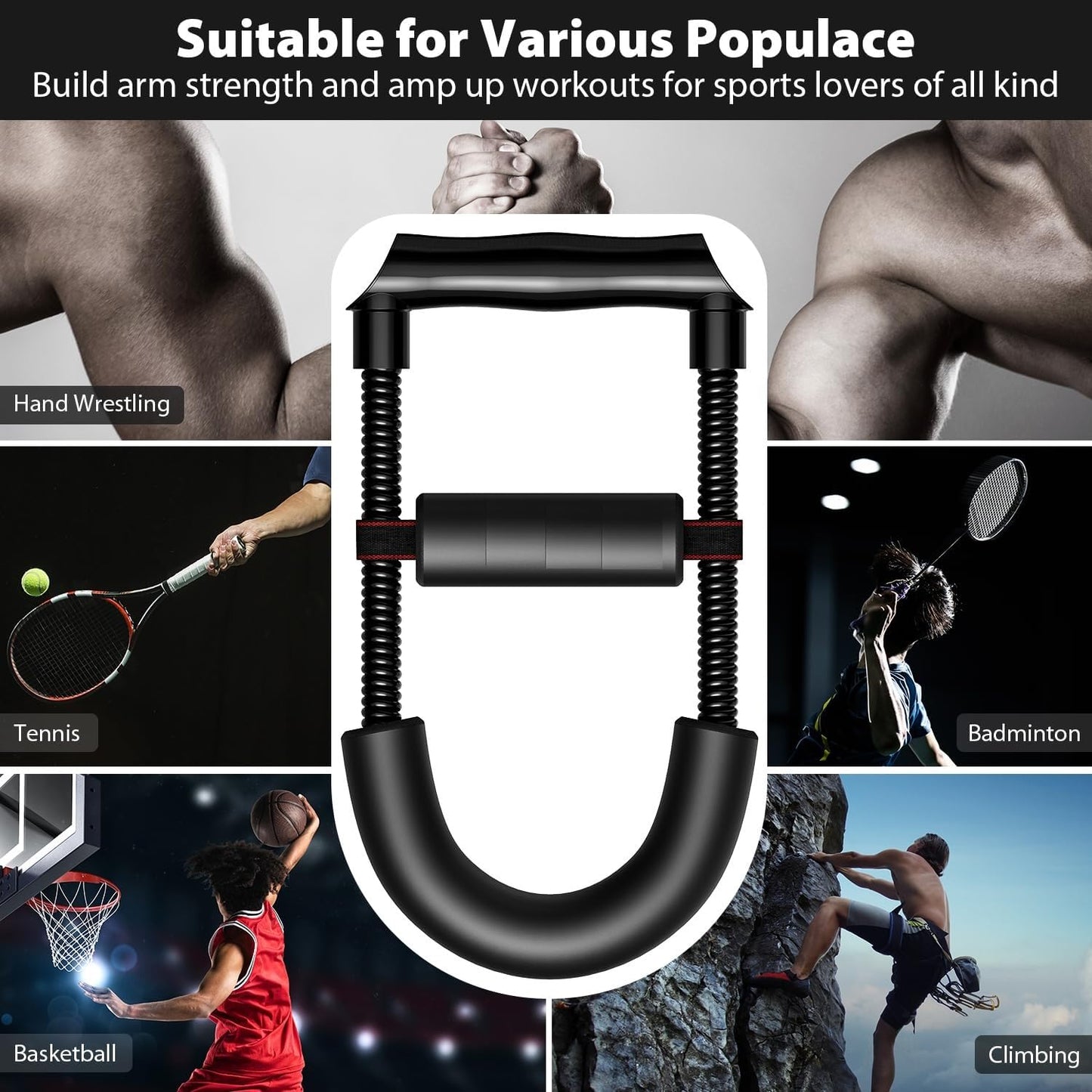 Adjustable Wrist & Forearm Strengthener – Grip Trainer
